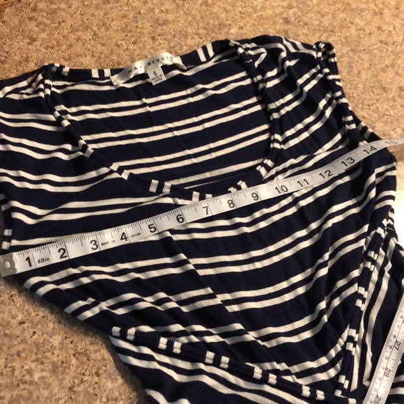 Max Studio Blue and Off White or Cream Dress Small - Picture 8 of 17